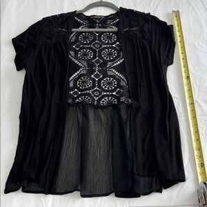 Elegant Black tunic Lace Top